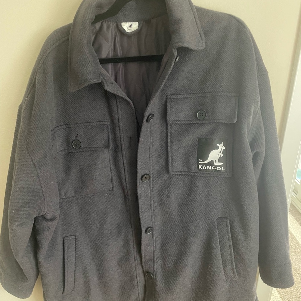 Kangol Gray Lightweight Shirt Jacket